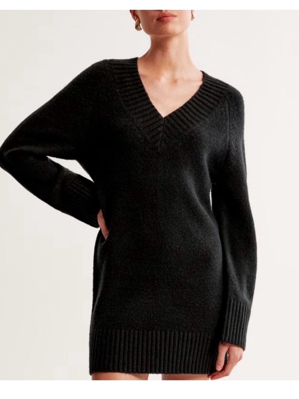 Abercrombie & Fitch V-Neck Sweater Dress